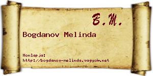 Bogdanov Melinda névjegykártya